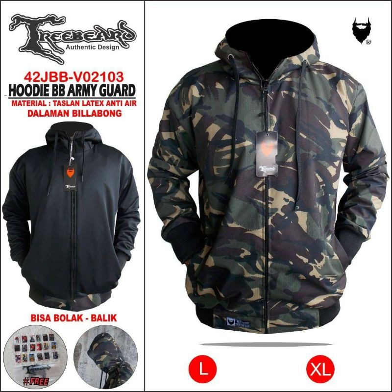 JAKET HOODIE BB-TREEBEARD JAKET WATERPROOF PRIA