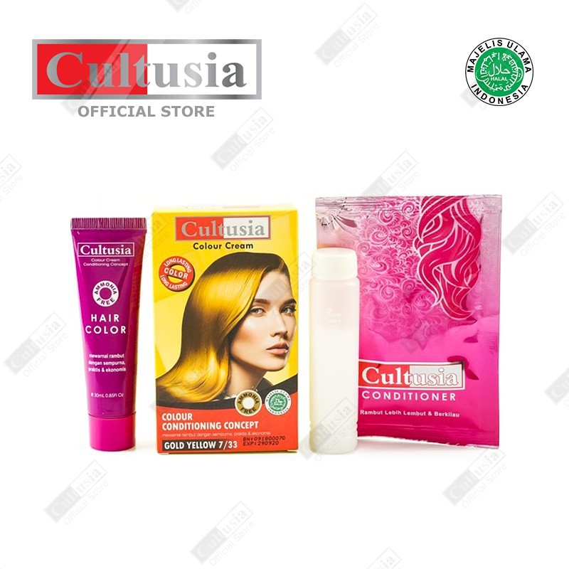 Cultusia Hair Color Gold Yellow 7/33 30 ML