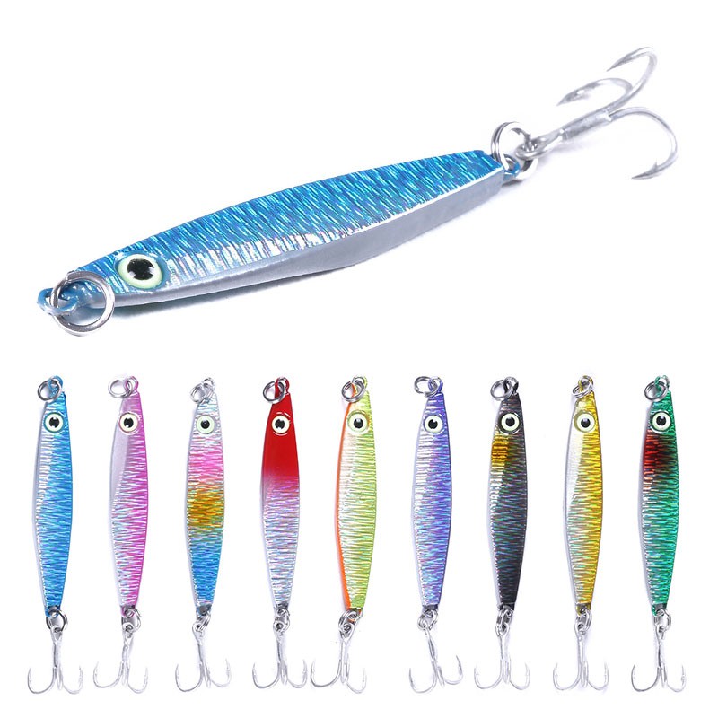 HENGJIA 1Pcs Metal Jig Umpan Pancing Swimbait 7g/10g/17g/21g/30g Fishing Lure Ikan Bass Bait Tackle