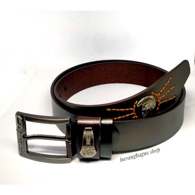 Ikat Pinggang belt gesper  kulit pria Import diesel logo pank