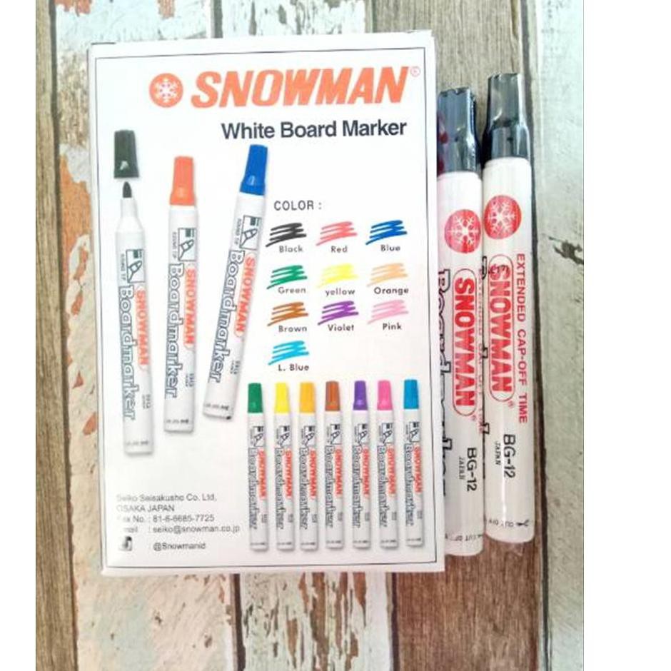 

Spidol Whiteboard Snowman (12pcs) HITAMKODE 460