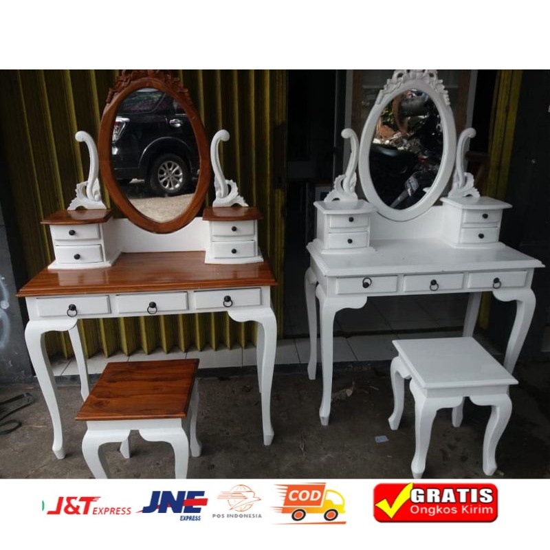 meja rias ukir jati / tolet kartini / meja rias