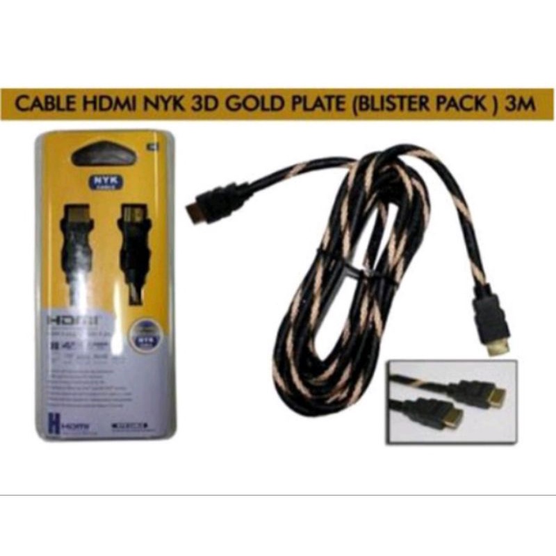 kabel hdmi nyk jaring gold 3m hdmi 3m