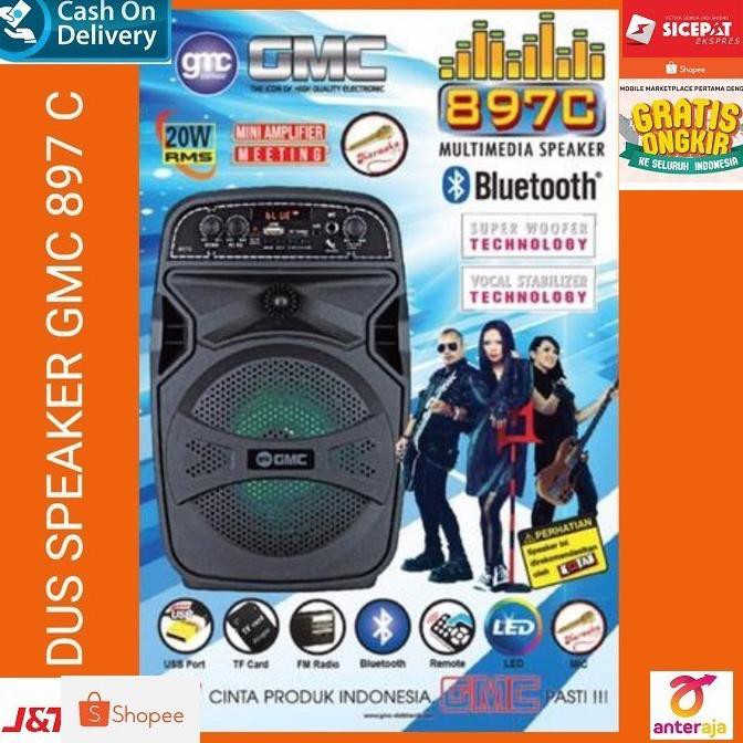 Speaker Aktif Portable Gmc 897C 6 Inch Bluetooth Garansi Resmi Ppr8Cfio3N