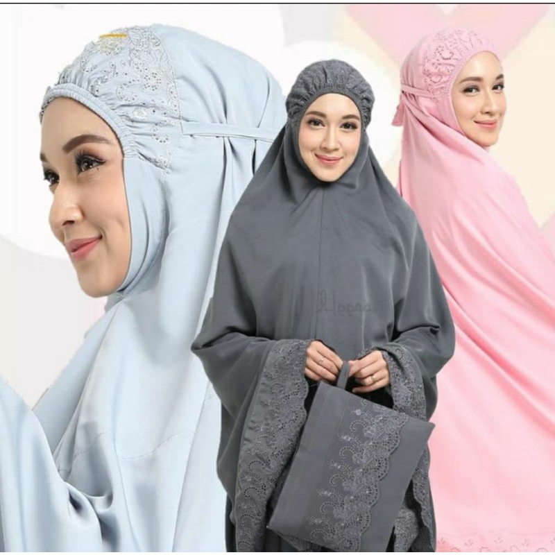 mukena siti khadijah bordir original free tas mukena katun khadijah pasteleena jumbo