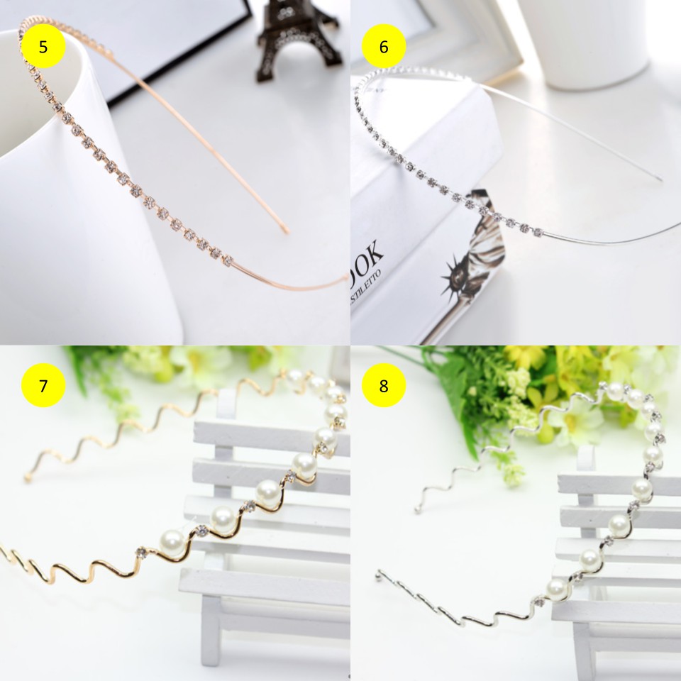 Bando Korea / Bando Pesta Wanita / Bando Kristal Manik Berlian Alina