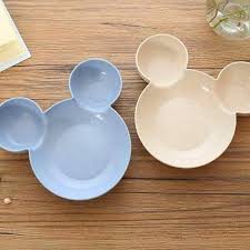 Tempat makan bayi lucu piring Micky Mouse peralatan makan bayi