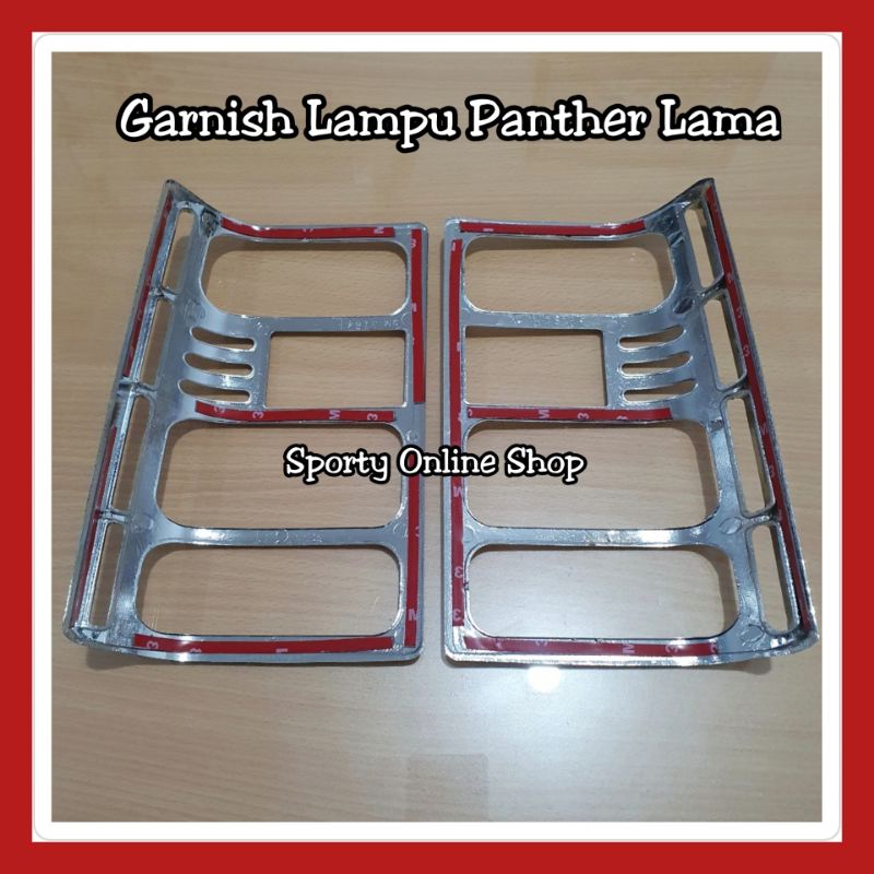 Garnish Lampu Belakang Panther Lama Chrome