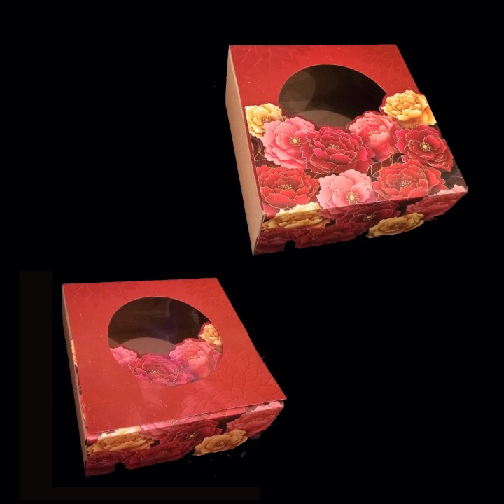 

Dus Packaging ukuran 22x22x10 cm Box Imlek Motif Bunga Kardus Kotak Bingkisan Chinese New Year CNY