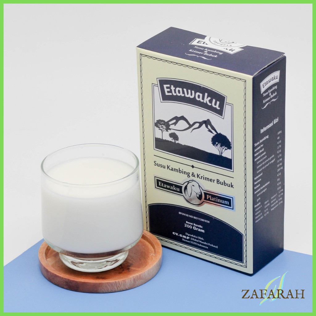 ETAWAKU PLATINUM Susu Kambing Etawa Murni Tanpa Pengawet Rendah Gula / Susu Kambing Etawaku Platinum 200gr