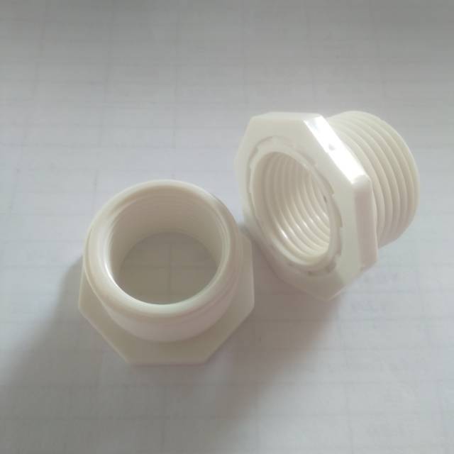 Vlok Ring Plastik PVC / Sambungan Keran Kran 1/2 inch ke 3/4 inch