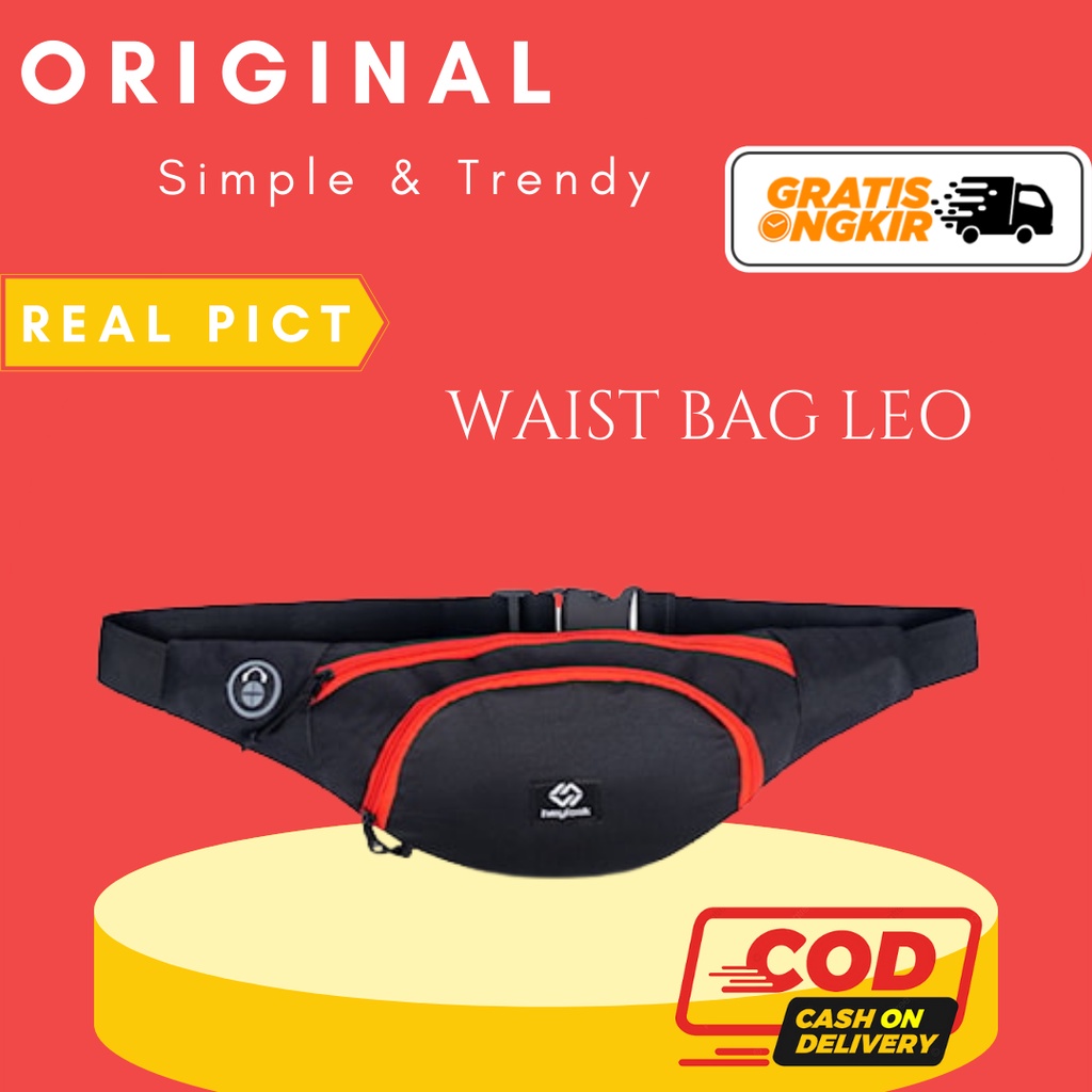 TAS SELEMPANG PRIA WANITA DISTRO MODEL WAIST BAG COWOK FASHION PRIA WANITA KEKINIAN AKSESORIS LAKI -