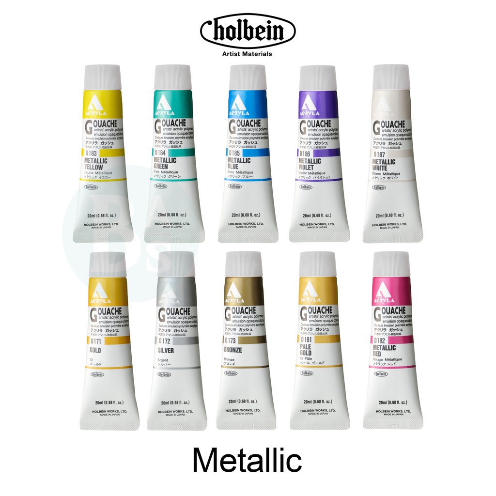 

Acryla METALLIC Acrylic Gouache Paint 20ml - Holbein