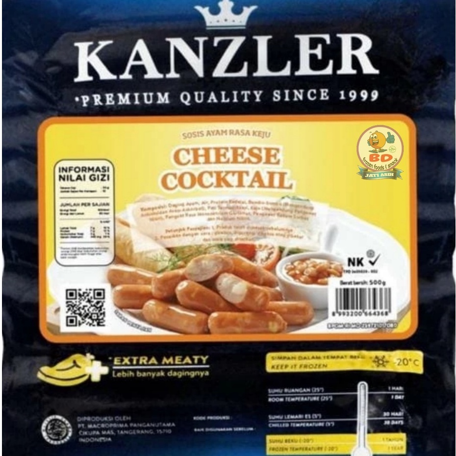 Sosis Keju Kenzler 500gr isi 40pcs