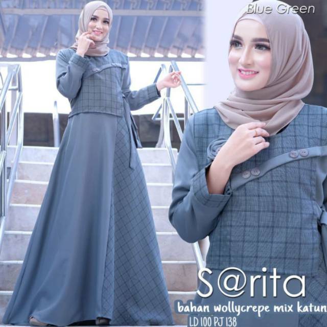 Ns FC Najibah Gamis Syar'i asdf Putih Benhur Abu Toska Navy Maroon Hujan