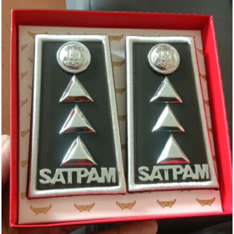 TERLARIS - PANGKAT MADYA Satpam model terbaru logam silver.EXLUSIVE -Rumah Atribut