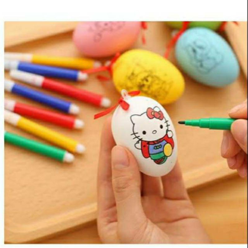 

C2 Mewarnai Telur Plastik | Mainan Edukasi Anak Menggambar Melukis Cat | Spidol Warna Telur Gambar