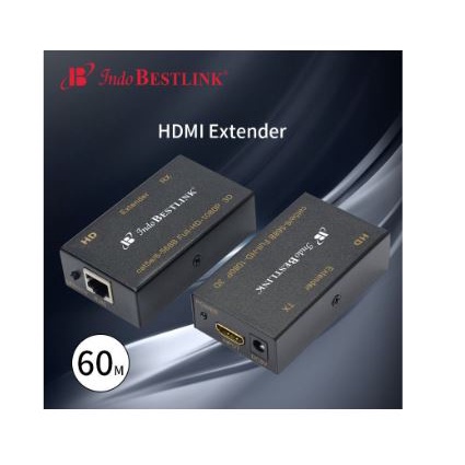 Hdtv Extender over bestlink lan cat 5e 6 6e single 60 meter 1080p 568b adaptor - Hdtv to rj45 60m full hd adapter