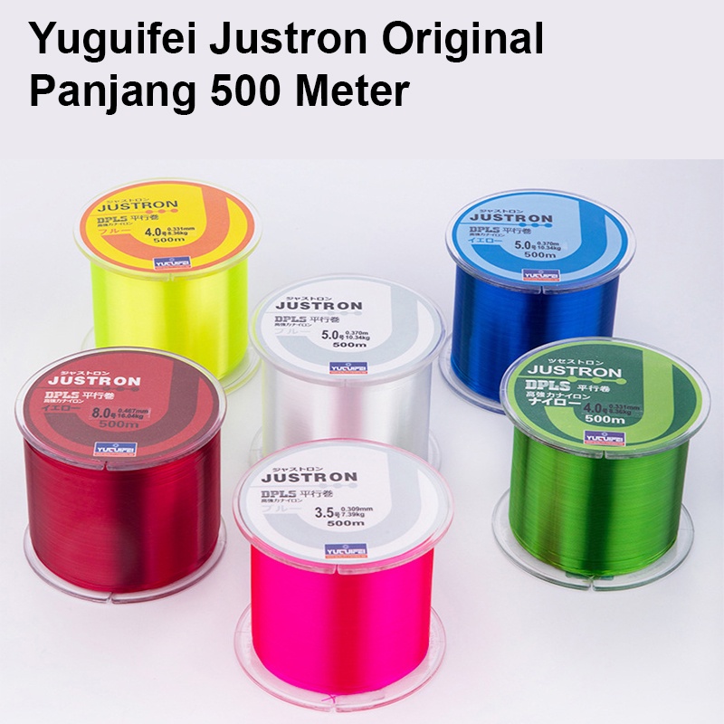 Senar Pancing Nilon Yuguifei Justron Original Panjang 500 Meter Ukuran Besar