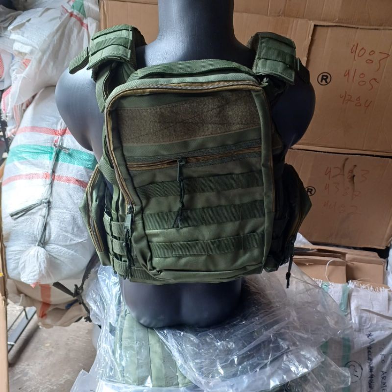 Rompi Tempur Body Vest Hijau Army