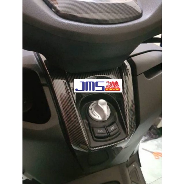 cover tutup carbon kunci kontak/dashboard tengah nmax new zoro