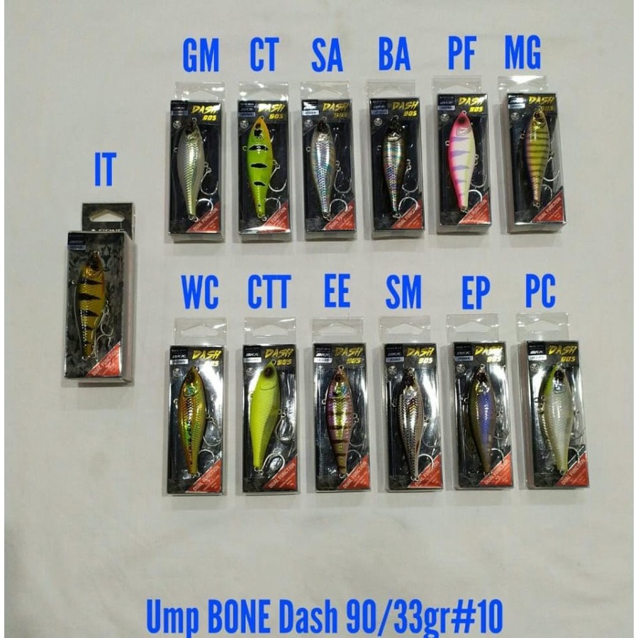 Lure Umpan Pancing BONE Dash 90mm 33gr Hook Ada Kail Bisa COD Alat Pancing Ikan Minow Minnow Perleng