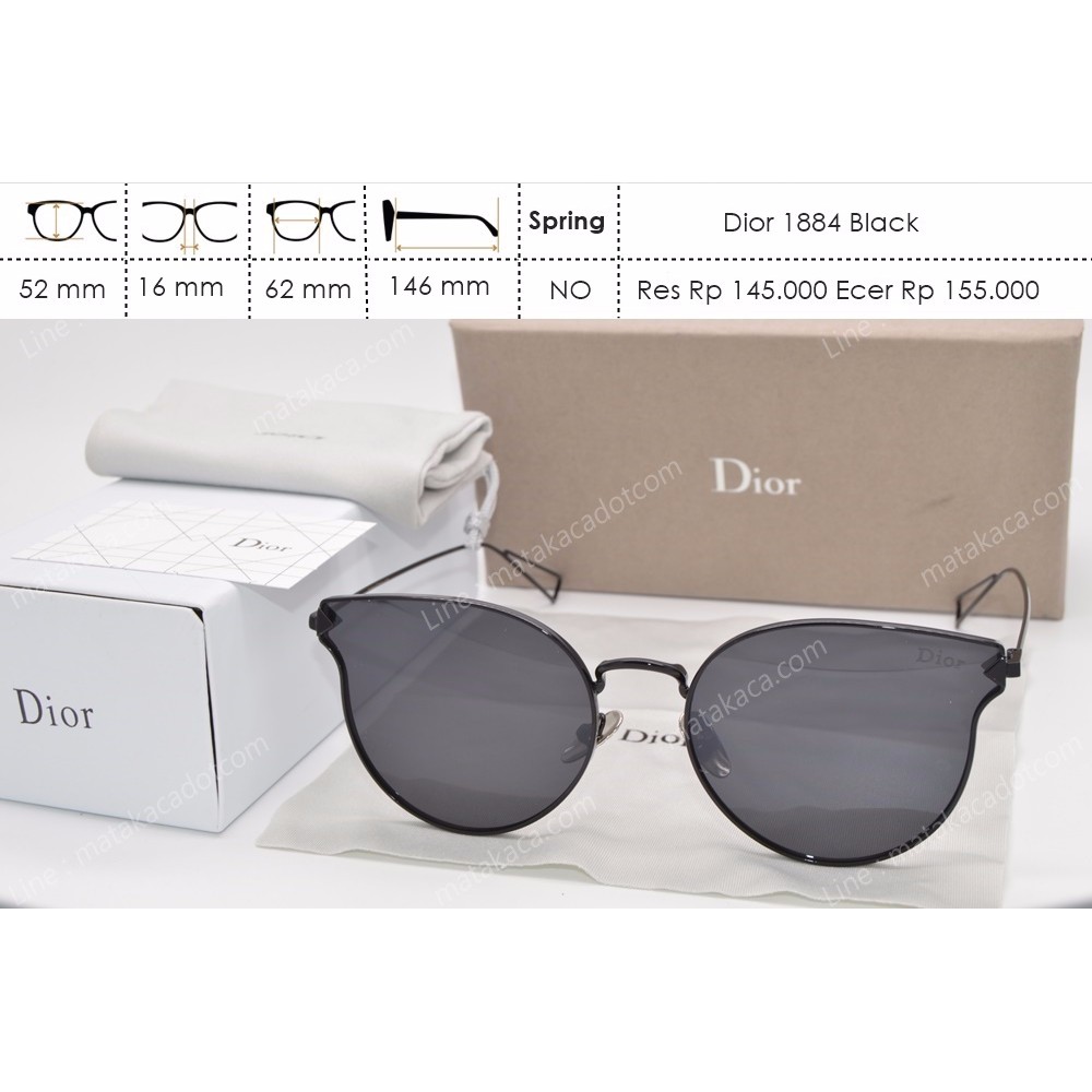 Kacamata Sunglass Dior 1884 Black