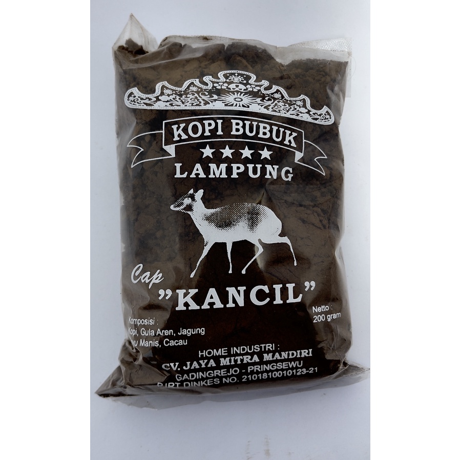 

Kopi lampung campuran CAP KANCIL 200gr,Kopi bubuk Lampung 200 Gram