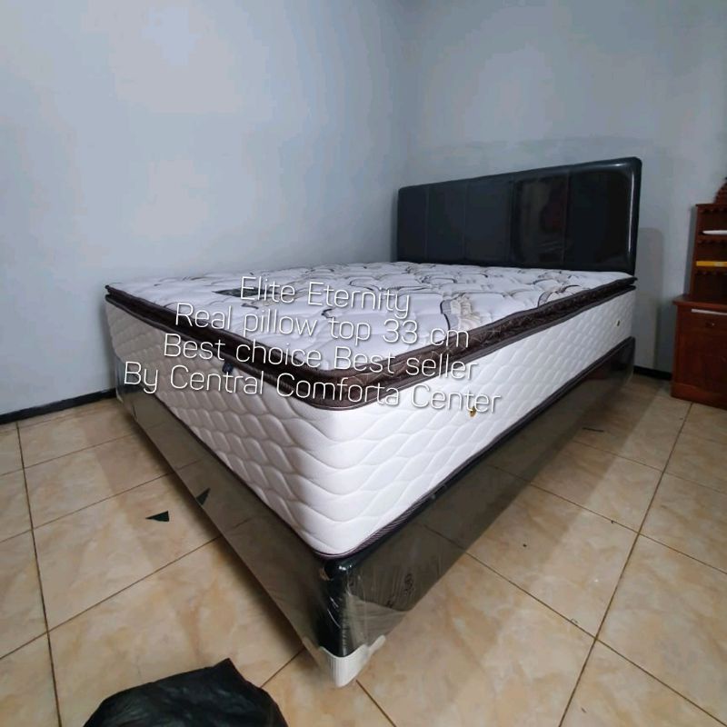 Ori Promo Murah Elite Eternity serenity 160x200 33cm real pillow top Garansi15 kasur Spring bed saja
