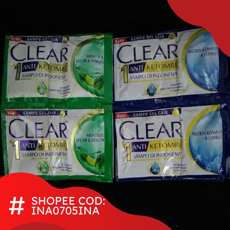 SHAMPO CLEAR RENCENG / CLEAR BOTOL 70 ML
