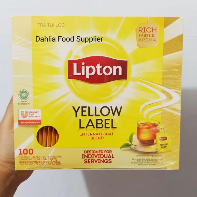 

[KODE E9SY8] LIPTON TEA YELLOW LABEL 100 sachet | LIPTON envelope & lipton non envelope - teh celup - teh hijau