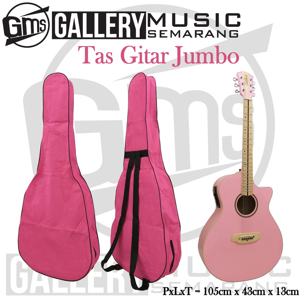 Tas Gitar Jumbo / Softcase Jumbo Pink Bahan Kuat (A31)