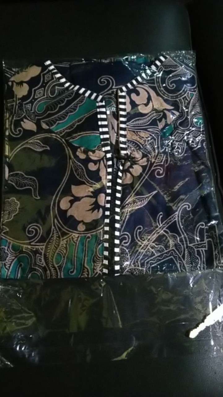 Tey-17 Batik Wanita Asj Sa Hrb026 Kenongo Kemeja Tosca Pendek