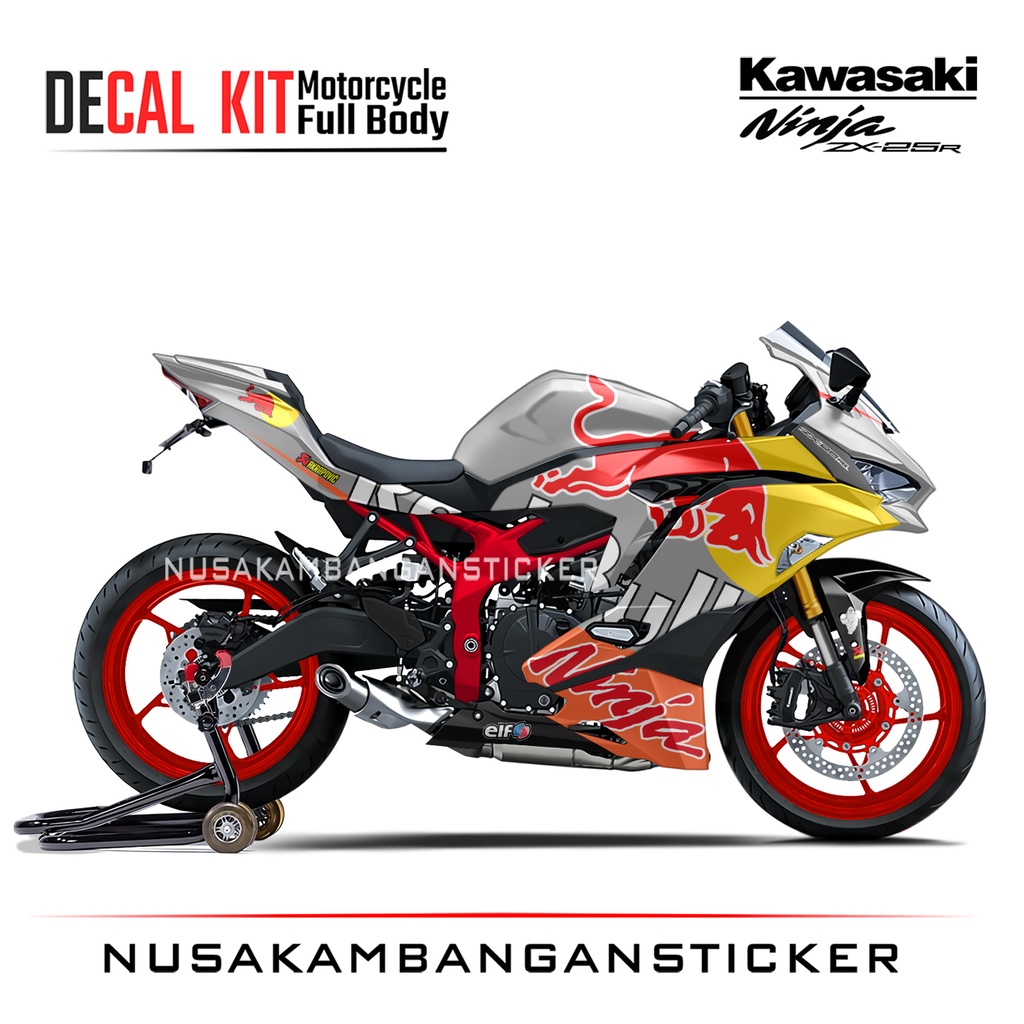 Stiker Ninja ZX25R Banteng Silver