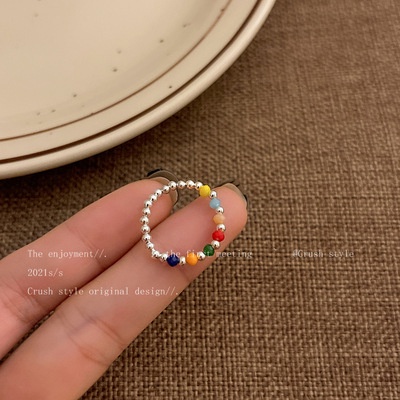 Perhiasan Cincin Alloy Lapis Silver Desain Bunga Matahari Salib Hati Untuk Wanita