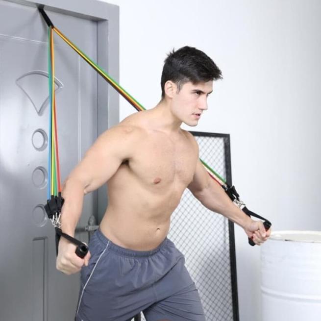 ➽ Set Tali Olahraga Pintu Serbaguna/ 11 set alat Fitness dan Gym Dirumah ℗