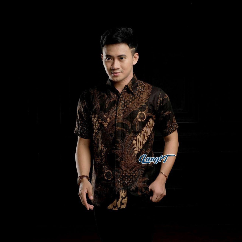 (BISA COD) M L XL XXL BAJU BATIK KEMEJA PRIA -ATASAN PRIA LENGAN PENDEK-HEM TERBARU