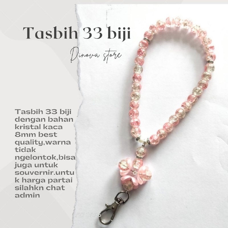 tasbih 33 biji/tasbih 33 butir/tasbih mutiara/souvenir umroh haji