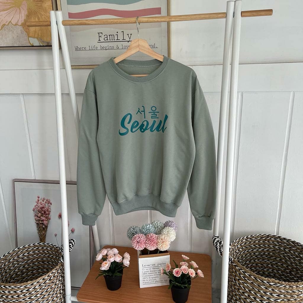 SWEATER WANITA SEOUL//ATASAN WANITA LUCU ALA KOREA TEBAL TERBARU.