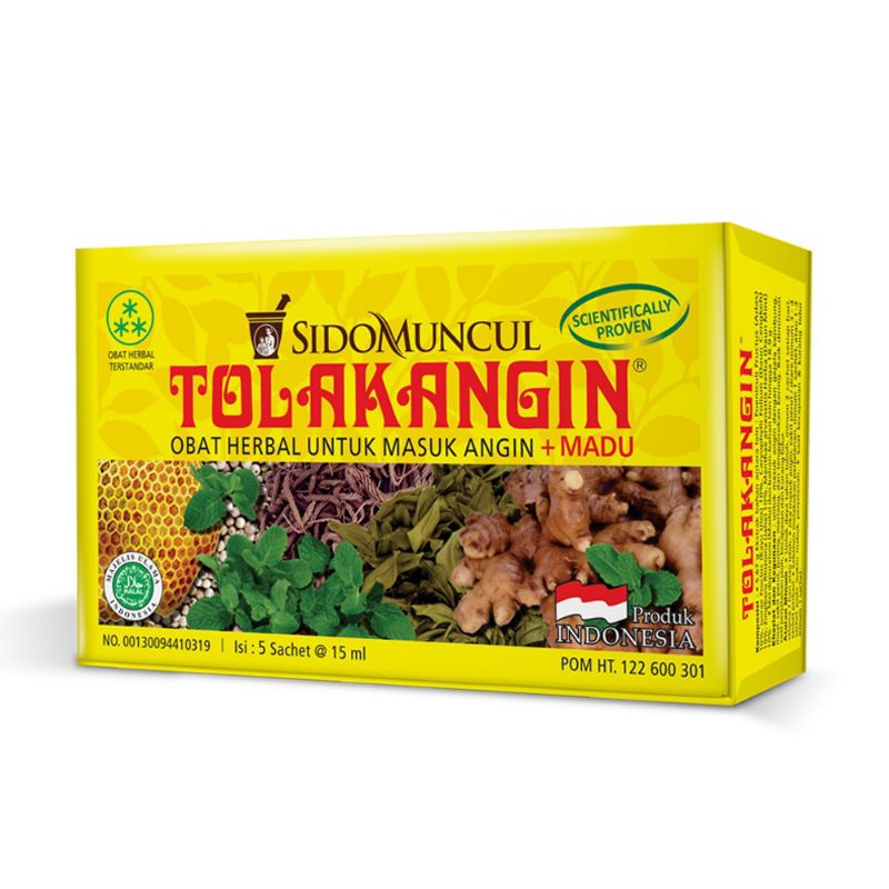 

Tolak Angin Cair Dus 5's Herbal - Masuk Angin Mual Flu Demam