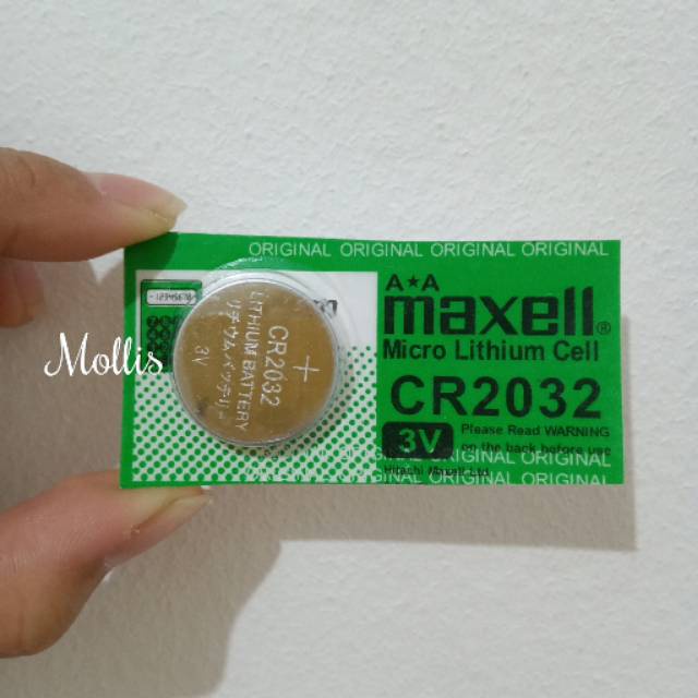 Baterai/Battery/Batere Kancing Maxell Hijau CR2032 (isi 1 pcs) - MS