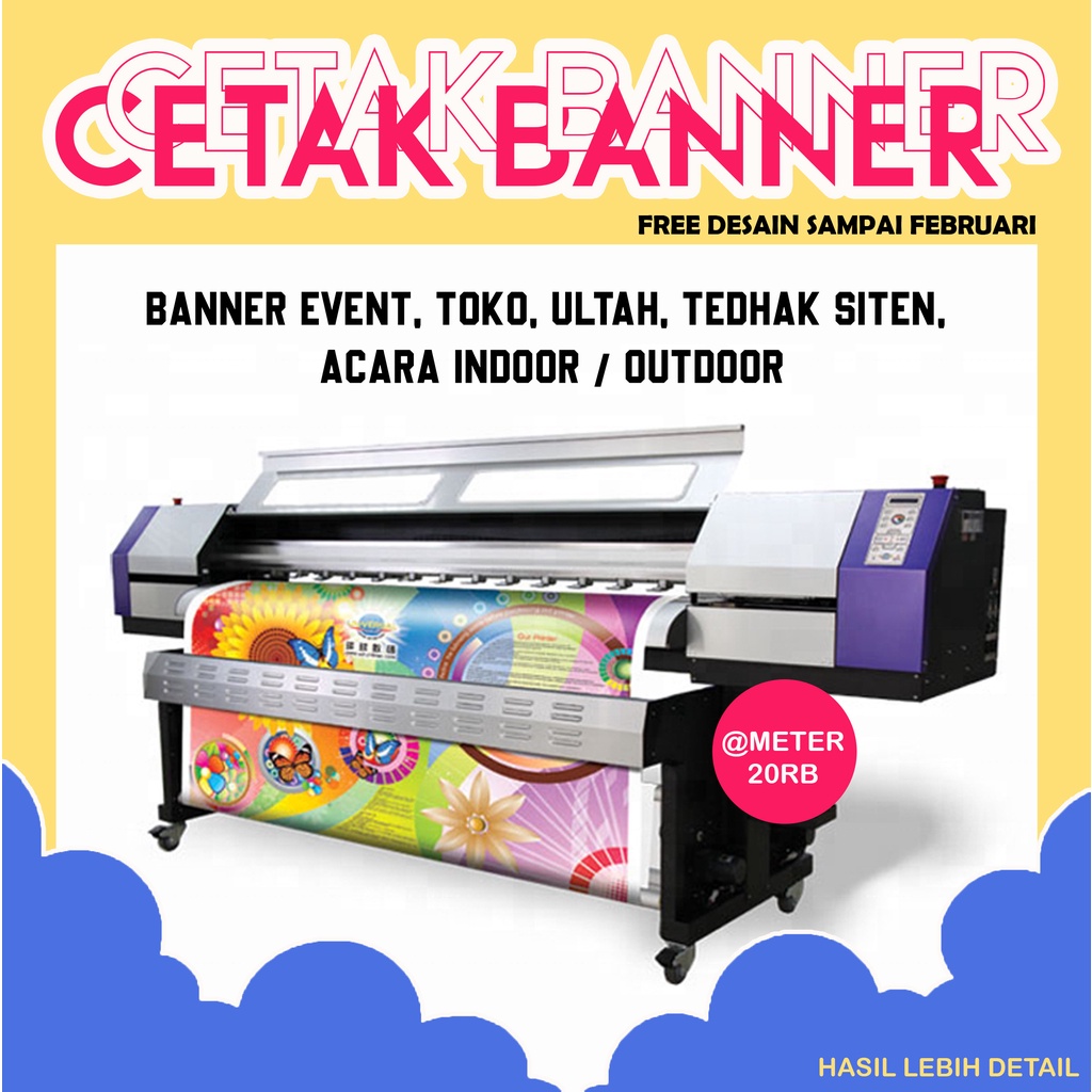 spanduk custom ultah/banner custom backdrop tedak siten/ banner acara