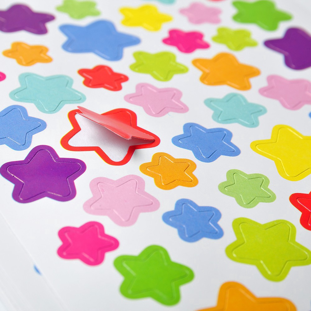 

ALAT TULIS CUTIE 6Pcs / Set Stiker Bentuk Bintang / Hati Warna Warni untuk DIY Sekolah