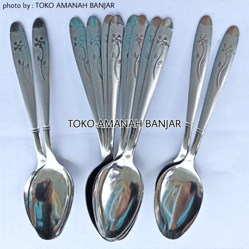 [1Lusin] MOTIF - Sendok Makan / Garpu Makan -Stainless steel -Dijamin TEBAL dan KUAT - Sea Lion | Se