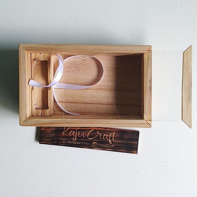 Box foto akrilik 4R / Wooden photo box with acrylic