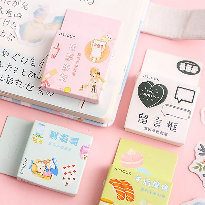 

GAEKOPEDIA || 40 Pcs Deco Stiker Kawaii Cute Stiker Motif Kartun Lucu Untuk Dekorasi album Scrapbook Journal DIY