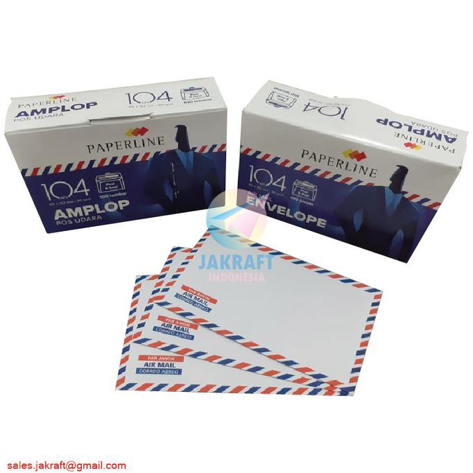 

Amplop Putih Airmail PAPERLINE 104 isi 100 (95 x 152 mm) 80 Gram Gsm PRODUK TERBATAS