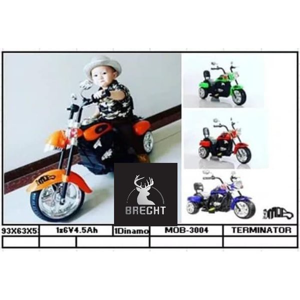 Promo Terbaru Motor Aki Anak Harley Terminator MOB 3004 Mainan Motor Aki Anak