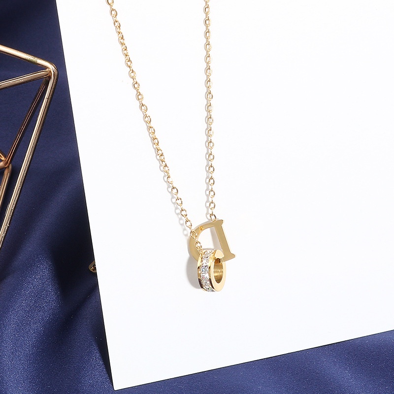 Kalung Titanium Wanita Anti Pudar Model D - ercassia