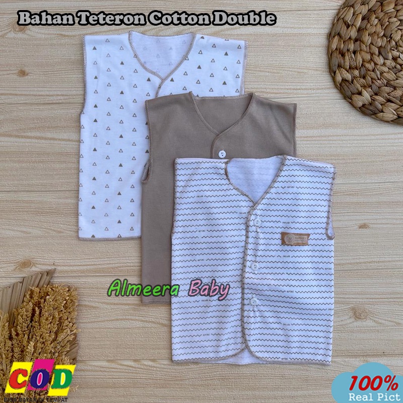 3 PCS Baju Bayi Baru Lahir Lengan Kutung Daleman Bayi Almeera Baby And Kids